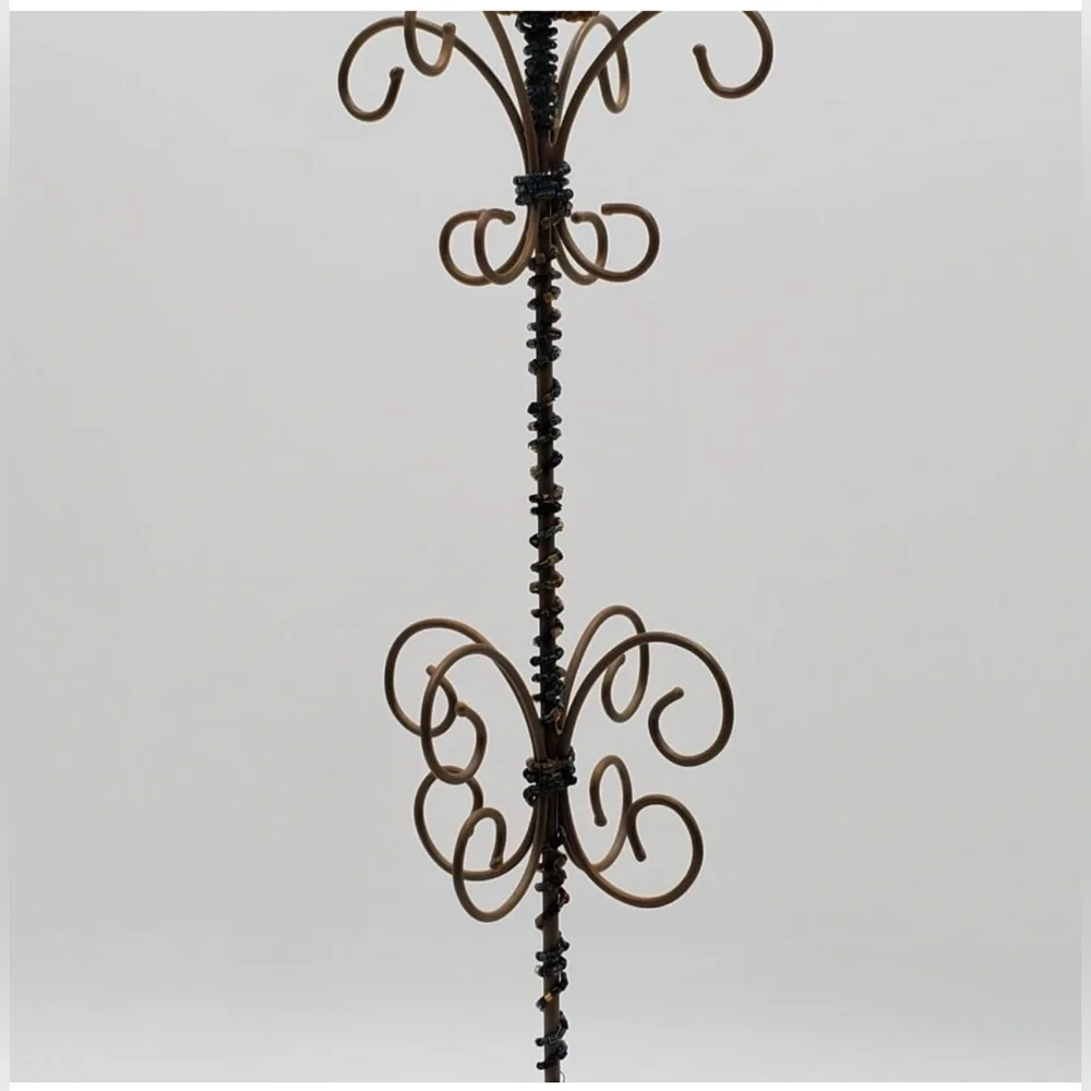 Pier 1 Decorative Beaded Bird on Metal Jewelry Stand - Multicolor NWT